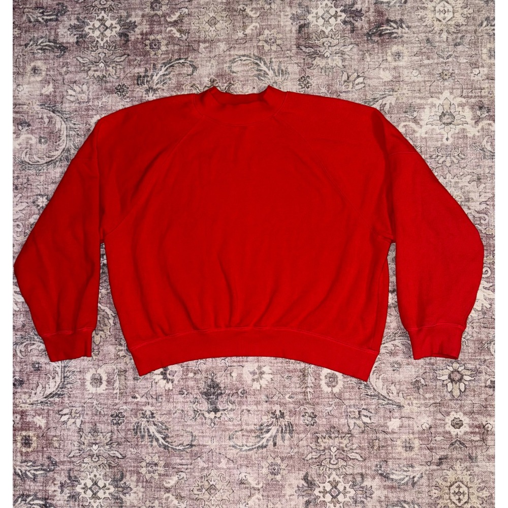PINK Victoria's Secret Red Oversized Crewneck Sweatshirt Pullover Women's Large